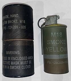 M18 colored smoke grenade